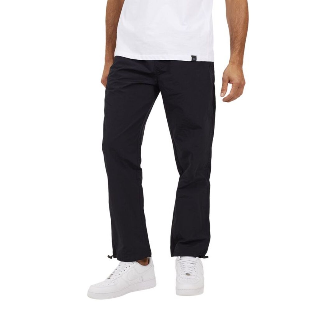Brave Soul Mens Taslan Loose Cargo Pants / Black